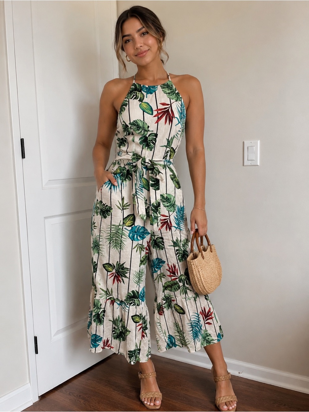 DO+BE Tropical Jumpsuit  Sz S